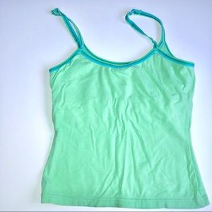 3/$15 STYLE & CO Tank Top Cami Spaghetti Strap built in Bralette Cropped Small